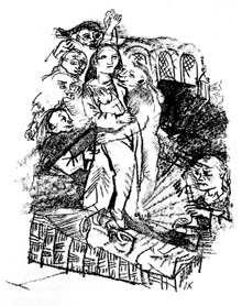 Alma Mahler von Verehrern bedr&auml;ngt