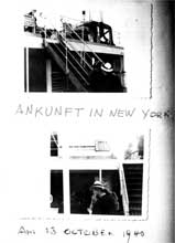 Almas arrival in New York on October 13th, 1940
