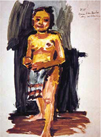 M&auml;dchen mit gr&uuml;nem Schurz (Reserl, 1921)